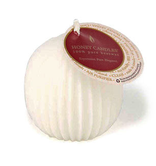 Honey Candles - Fluted Sphere Candles - 12 colours by Honey Candles - Ebambu.ca natural health product store - free shipping <59$