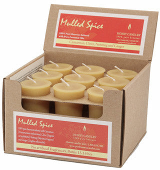Honey Candles - Essential Votives Candles scented with essential oils Case of 18 Units by Honey Candles - Ebambu.ca natural health product store - free shipping <59$
