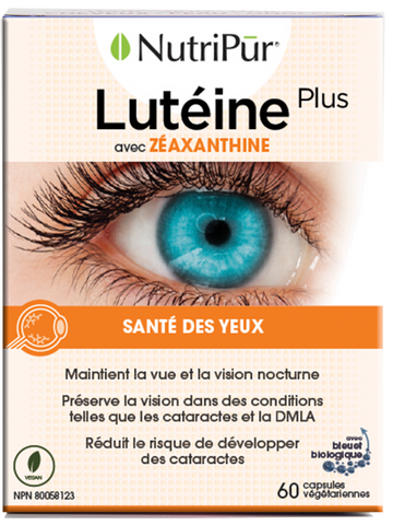 Lutein plus - Nutripur - avec Zeaxanthine - santé des yeux - vue - vision nocturne - cataracts - DMLA 