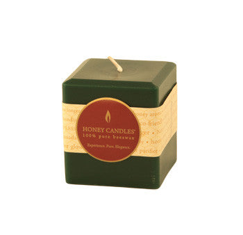 Honey Candles - Square Pillars - 4 colours by Honey Candles - Ebambu.ca natural health product store - free shipping <59$ 