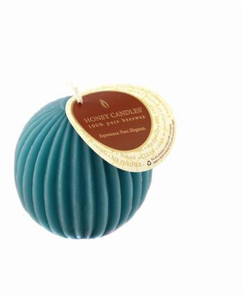 Honey Candles - Fluted Sphere Candles - 12 colours by Honey Candles - Ebambu.ca natural health product store - free shipping <59$ 