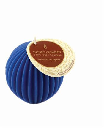 Honey Candles - Fluted Sphere Candles - 12 colours by Honey Candles - Ebambu.ca natural health product store - free shipping <59$ 