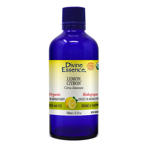 Divine Essence - Essential Oils - Lemon (Organic) 100 mL - Ebambu.ca free delivery >59$