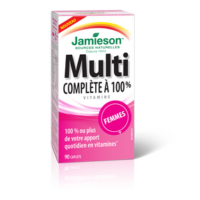 Jamieson Multivitamin 100% Complete for Womens 90 caplets by Jamieson - Ebambu.ca natural health product store - free shipping <59$ 