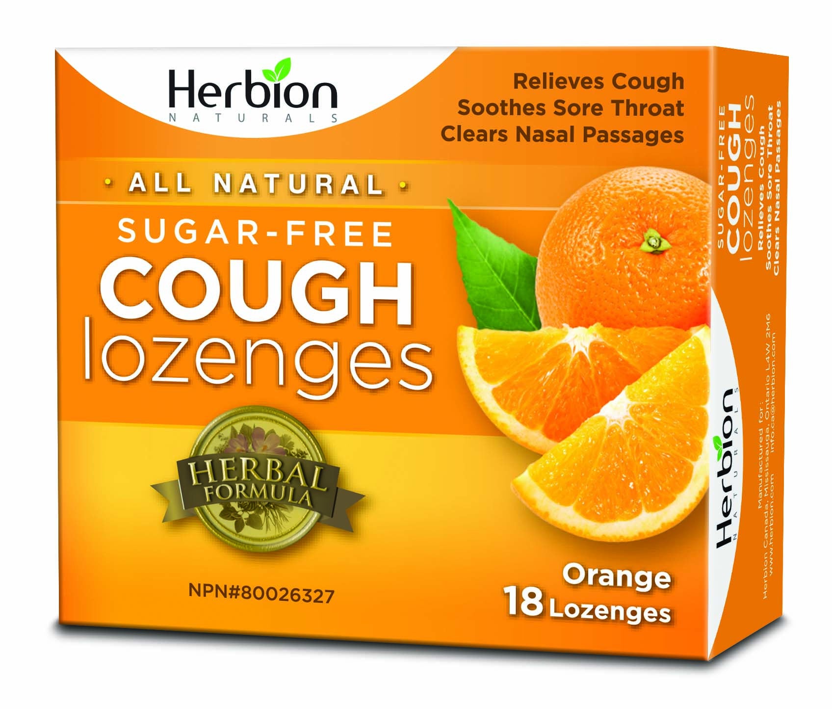 Herbion Natural Sugar Free Cough Lozenges - 18 lozenges by Herbion - Ebambu.ca natural health product store - free shipping <59$ 