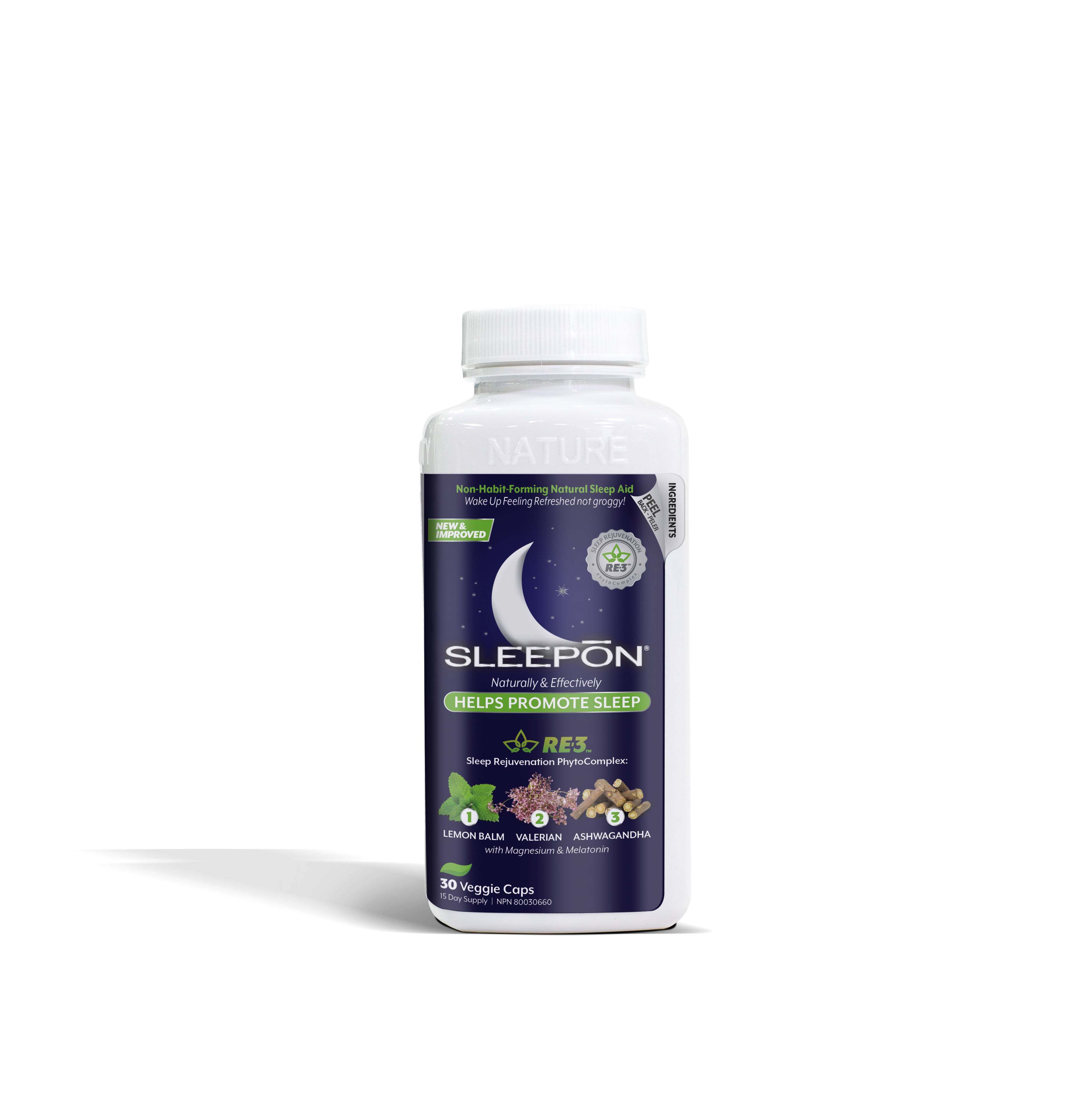 Nuvocare - SleepON 60 Vcaps by Nuvocare - Ebambu.ca natural health product store - free shipping <59$ 