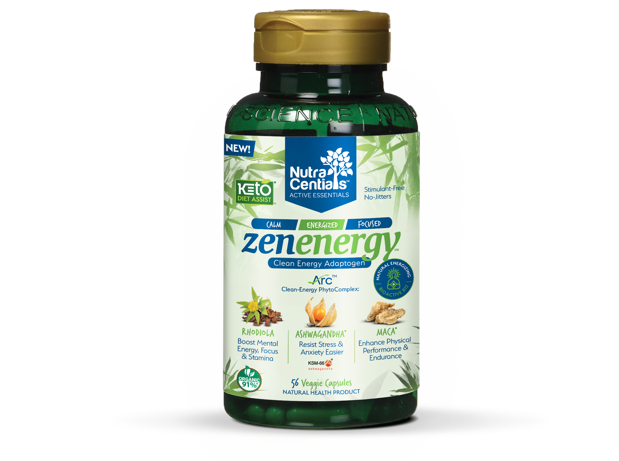 Nuvocare - ZenEnergy With KSM-66 56Vcaps by Nuvocare - Ebambu.ca natural health product store - free shipping <59$ 