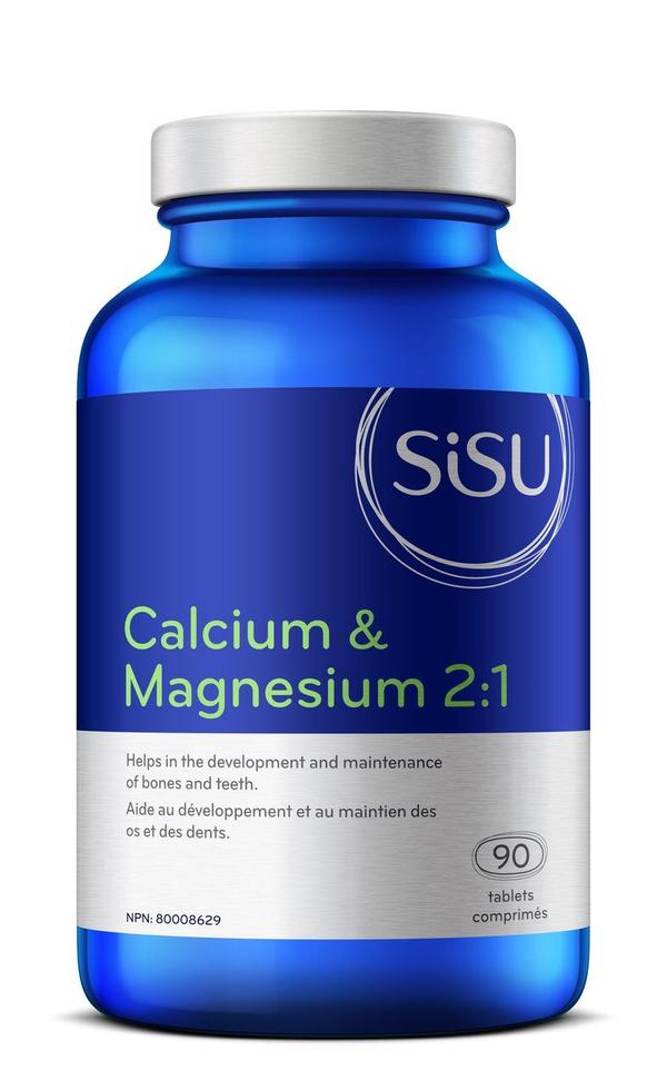 Sisu - Calcium & magnesium 2 to 1 D2 90 capsules - Ebambu.ca free delivery >59$