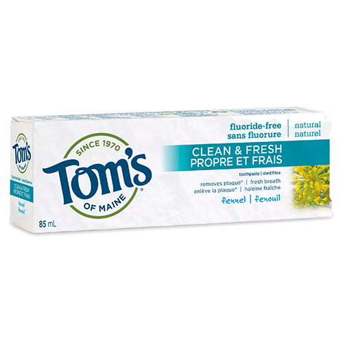 Tom's of Maine - Adult Toothpaste - Clean & Fresh - 2 flavors - Fennel - Ebambu.ca free delivery >59$