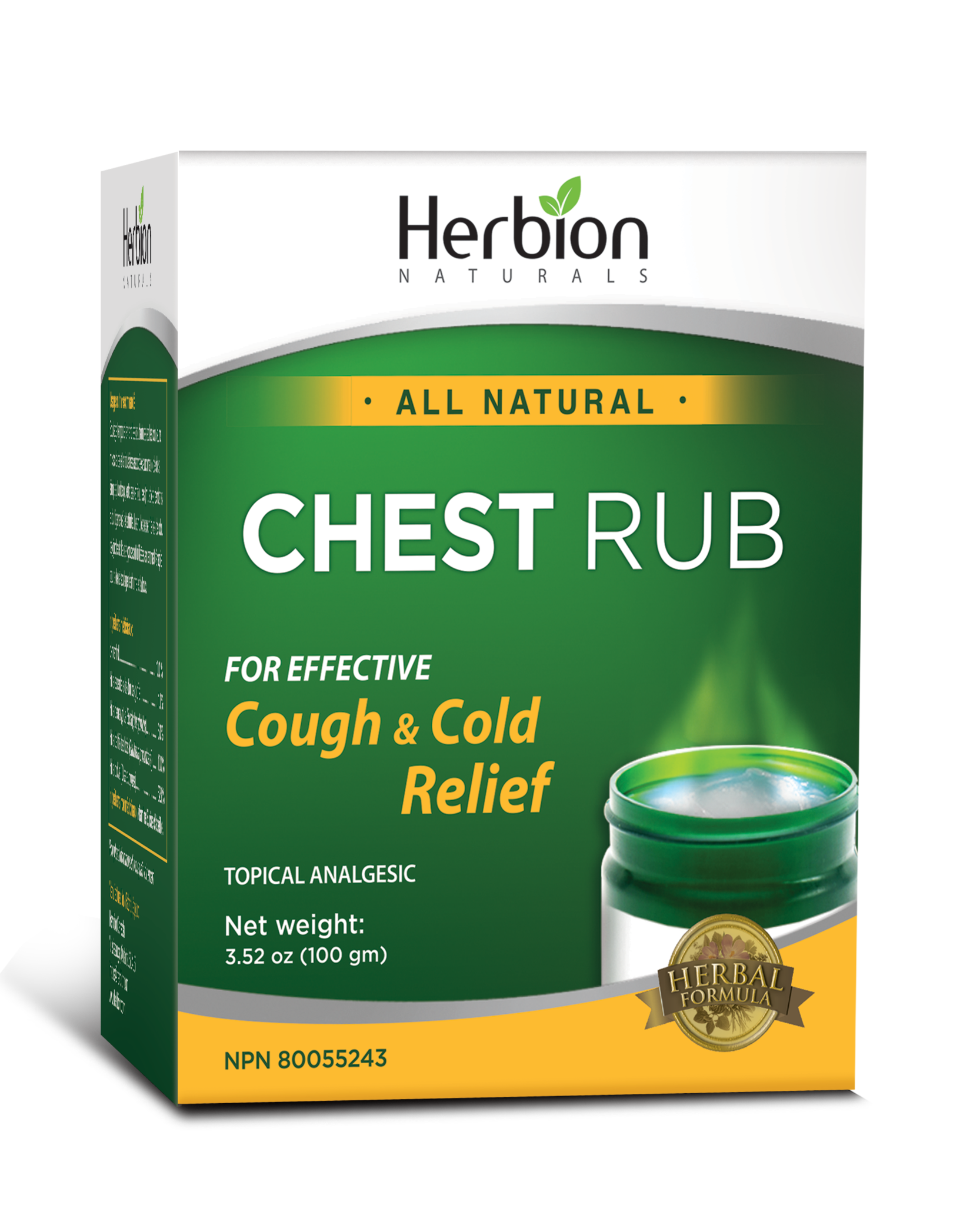 Herbion Chest Rub 3.52 oz by Herbion - Ebambu.ca natural health product store - free shipping <59$ 