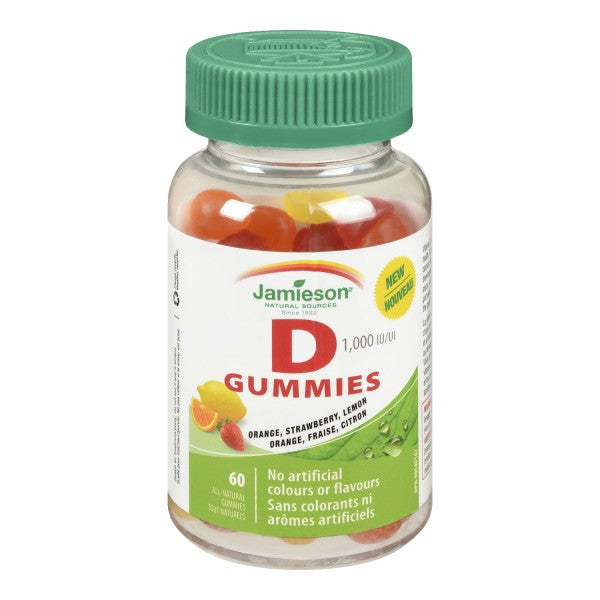 Jamieson Vitamin D Adult Gummies 1,000 IU by Jamieson - Ebambu.ca natural health product store - free shipping <59$ 