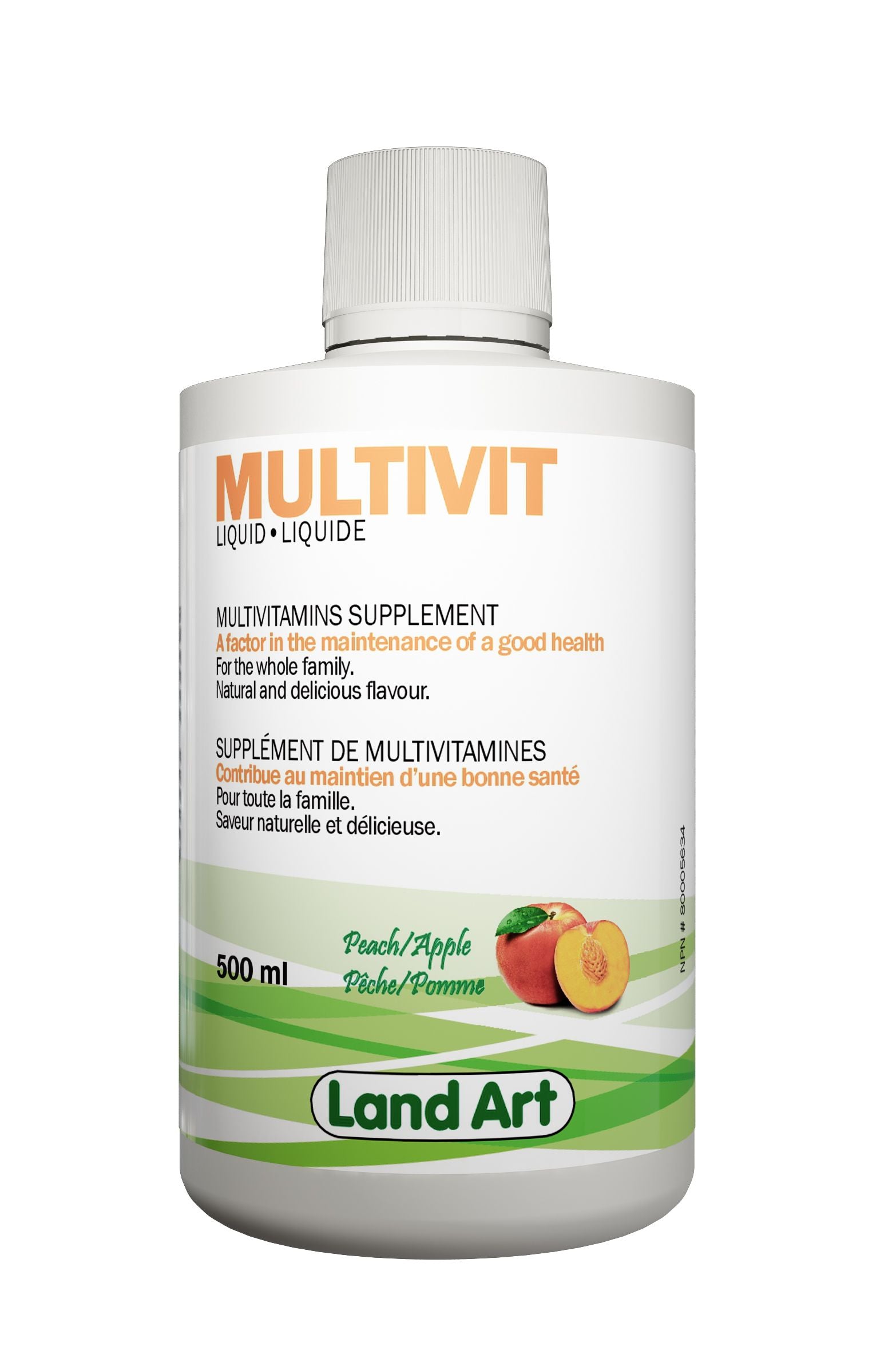 Land Art liquid multivitamin Peach/Apple 500 ml