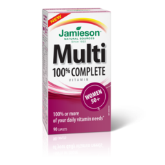 Jamieson Multivitamin 100% Complete for Womens 50+ 90 caplets by Jamieson - Ebambu.ca natural health product store - free shipping <59$ 